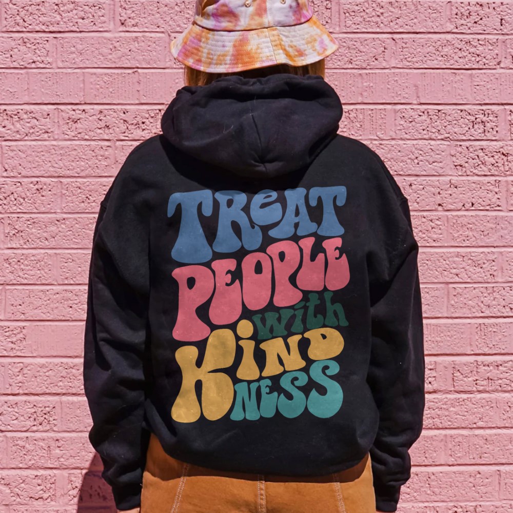 Treat People With Kindness Hoodie black 144